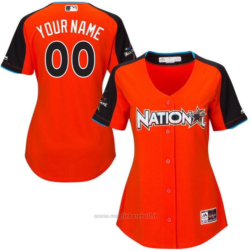 Maglia Baseball Donna National League 2017 MLB All-Star Game Personalizzate Arancione